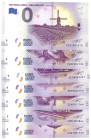 Europe. Lot 7 bankotes. Souvenir banknote. Type 2018/2019. - UNC. UNC.