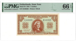 Nederland. 1 Gulden. Bankbiljet. Type 1945. Type X Serie. - PMG66 EPQ (AV / Pick / Plomp. Pick# 70) - UNC.