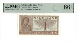 Nederland. 1 Gulden. Bankbiljet. Type 1949. PMG 66EPQ (AV / Pick / Plomp. Pick# 72). - UNC.