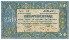 Nederland. 2,50 Gulden. ZIlverbon. Type 1927. - UNC. UNC.