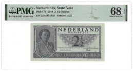 Nederland. 2,50 Gulden. Bankbiljet. Type 1949. - PMG 68EPQ (AV / Pick / Plomp. Pick# 73). - UNC.