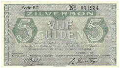 Nederland. 5 Gulden. Zilverbon. Type 1944. - UNC. UNC.