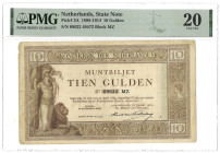 Nederland. 10 Gulden. Bankbiljet. Type 1902. - PMG 20 (AV / Pick / Plomp. Pick# 3A). - Zeer Fraai.