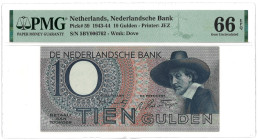 Nederland. 10 Gulden. Bankbiljet. Type 1944 - PMG 66EPQ (AV / Pick / Plomp. Pick# 59) - UNC.