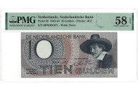 Nederland. 10 Gulden. Bankbiljet. Type 1944 - PMG 58EPQ (AV / Pick / Plomp. Pick# 59) - Nagenoeg UNC.