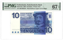Nederland. 10 Gulden. Bankbiljet. Type 1968. - PMG 67EPQ (AV / Pick / Plomp. Pick# 91b). - UNC.