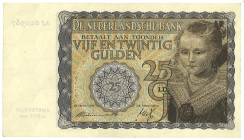Nederland. 25 Gulden. Bankbiljet. Type 1940. - Zeer Fraai. Zeer Fraai.