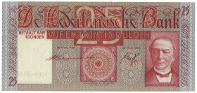 Nederland. 25 Gulden. Bankbiljet. Type 1941. - Zeer Fraai. Zeer Fraai.