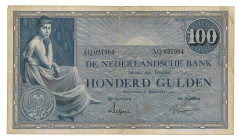Nederland. 100 Gulden. Bankbiljet. Type 1924. Type Grietje Seel. - Zeer Fraai. Zeer Fraai.