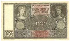 Nederland. 100 Gulden. Bankbiljet. Type 1944. - Prachtig. Prachtig.