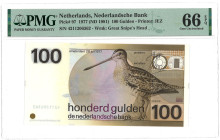 Nederland. 100 Gulden. Bankbiljet. Type 1977 - PMG 66EPQ (AV / Pick / Plomp. Pick# 97) - UNC.
