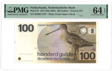 Nederland. 100 Gulden. Bankbiljet. Type 1977 - PMG 64EPQ (AV / Pick / Plomp. Pick# 97) - UNC.