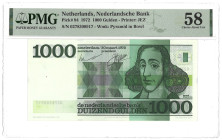 Nederland. 1000 Gulden. Bankbiljet. Type 1972. - PMG 58 (AV / Pick / Plomp. Pick# 94). - Nagenoeg UNC.