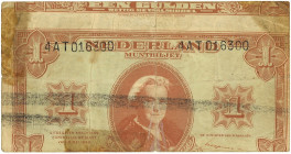 Nederland. 1 Gulden. Misdruk. Type 1945. - Fraai. Verschoven - Fraai.