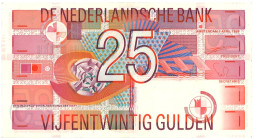 Nederland. 25 Gulden. Misdruk. Type 1989. - Very fine / Extremely fine. (Alm. 85-1). Misdruk - 25 verschoven. - Very fine / Extremely fine.