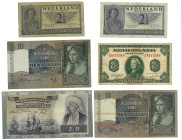 Nederland. Lot 6 Bankbiljetten. Bankbiljetten. Type 1940/1949 - Zeer Fraai Zeer Fraai.