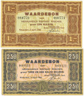 Nederland. lot 2 Gulden. Waardebon. Type 1946. - Zeer Fraai. Zeer Fraai.