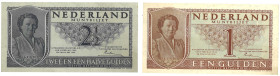 Nederland. Lot 2 Bankbiljetten. Bankbiljet. Type 1949. - Nagenoeg UNC. Nagenoeg UNC.