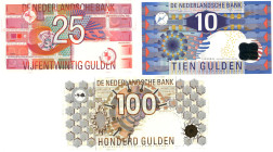Nederland. Lot 3 Bankbiljetten. Bankbiljet. Type 1989/1992. - Nagenoeg UNC. Nagenoeg UNC.