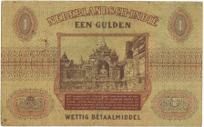 Netherlands-Indies. 1 Gulden. Banknote. Type 1940. - Very fine. Very fine.