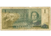Nederlands Nieuw-Guinea. 1 Gulden. Bankbiljet. Type 1954. - Fraai. Fraai.