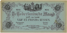 Nederland. 25 Kussen Blauw. Reclamegeld. Type ND. Type De Nederlandse Maagd. - Zeer Fraai. Zeer Fraai.