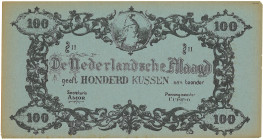 Nederland. 100 Kussen Blauw. Reclamegeld. Type ND. Type De Nederlandse Maagd. - Zeer Fraai. Zeer Fraai.