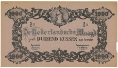 Nederland. 1000 Kussen Grijs. Reclamegeld. Type ND. Type De Nederlandse Maagd. - Zeer Fraai. Zeer Fraai.