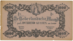 Nederland. 1000 Kussen Grijs. Reclamegeld. Type ND. Type De Nederlandse Maagd. - Zeer Fraai. Zeer Fraai.