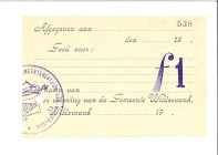 Nederland. 1 Gulden. Waardebon. Type 1914. Type WIldervank. - Prachtig. Prachtig.