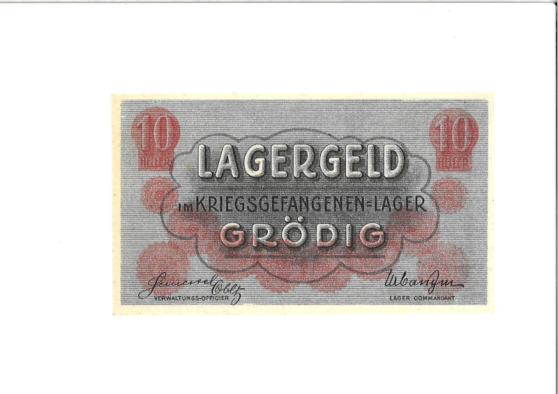 Germany. 10 Heller. Camp money. Type ND. - UNC. UNC.