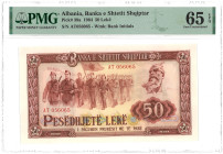 Albania. 50 lekë. Banknote. Type 1964. - PMG 65EPQ UNC.