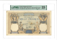 France. 1000 Francs. Banknote. Type 1939 - Very fine. (AV / Pick / Plomp. Pick# 90c) - Very fine.