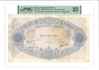 France. 500 Francs. Banknote. Type 1939 - PMG 25 (AV / Pick / Plomp. Pick# 88c) - Very fine.