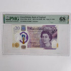 Great Britain. 20 Pounds. Banknote. Type 2018. - PMG 68EPQ (AV / Pick / Plomp. Pick# 396a) - UNC.