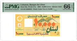 Lebanon. 10.000 Livres. Banknote. Type 2004. - PMG 66EPQ (AV / Pick / Plomp. Pick# 86a) - UNC.