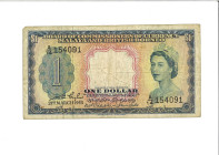 Malaya and British Borneo. 1 Dollar. Banknote. Type 1953. - Very fine. Very fine.