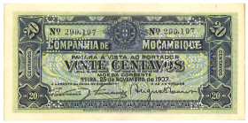 Mozambique. 20 Centavos. Banknote. Type 1938. - UNC. UNC.
