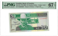 Namibia. 50 Namibia Dollars. Banknote. Type ND. - PMG 67EPQ (AV / Pick / Plomp. Pick# 8b) - UNC.