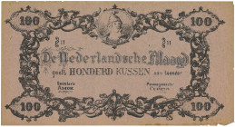 Nederland. 100 Kussen Grijs. Reclamegeld. Type ND. Type De Nederlandse Maagd. - Zeer Fraai. Zeer Fraai.