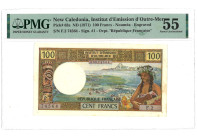New Caladonia. 100 Francs. Banknote. Type 1971. - PMG 55 (AV / Pick / Plomp. Pick# 63a) - UNC.