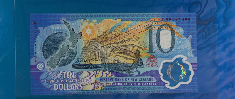 New Zeeland. 10 Dollar. Banknote. Type 2000. - UNC. UNC.