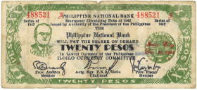 Philipines. 20 Pesos. Banknote. Type 1942. - Good. Good.