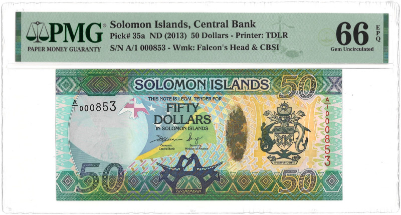 Solomon Islands. 50 Dollar. Banknote. Type ND. - PMG 66EPQ (AV / Pick / Plomp. P...