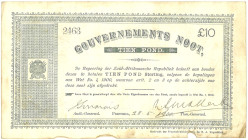 South Africa. 10 Pounds. Banknote. Type 1900. - Fine. Fine.