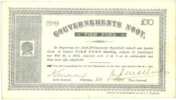 South Africa. 10 Pounds. Banknote. Type 1900. - Very fine. Very fine.