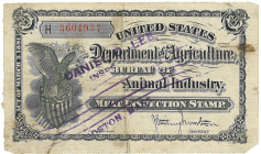 United States. Banknote. Type ND. Type Meat inspection Stamp. - Very fine. Very fine.