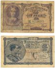 Belgium. lot 2 Banknotes. Banknote. Type 1915/1920. - Fine / Very fine. Fine / Very fine.