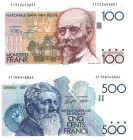 Belgium. lot 2 Banknotes. Banknote. Type ND. - About UNC. About UNC.