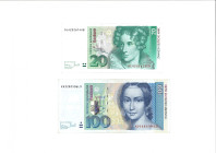 Gemany. Lot 2 Banknotes. Banknote. Type ND. - Very fine. Very fine.